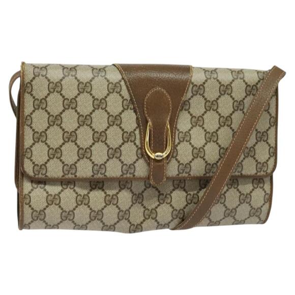 GUCCI GG Supreme Shoulder Bag Pvc Beige Gold 118 02 050 - Picture 1 of 16